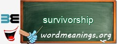 WordMeaning blackboard for survivorship